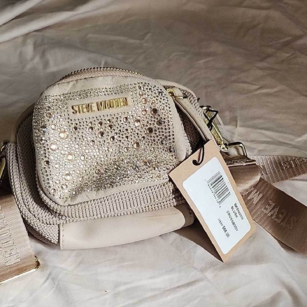 Steve Madden Sparkling Beige Mini Bag